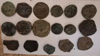 Lotto 17 monete antiche bizantine e iberiche! Rare