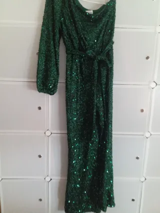 Mono lentejuelas fiesta verde