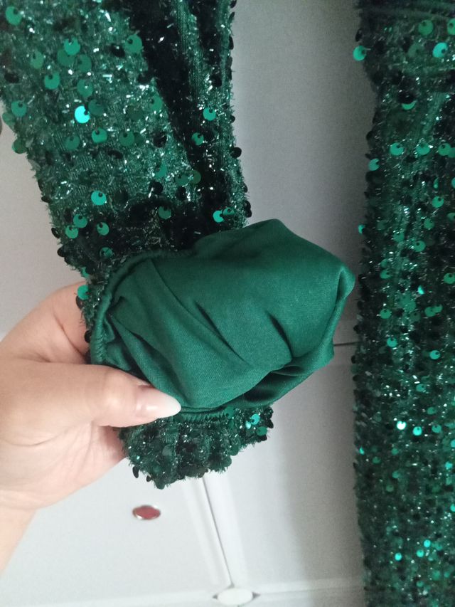 Mono lentejuelas fiesta verde