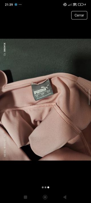 Sujetador deportivo Puma rosa