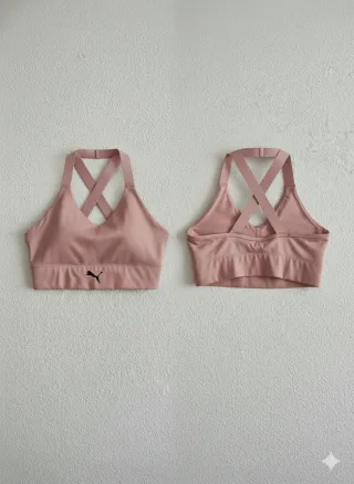 Sujetador deportivo Puma rosa