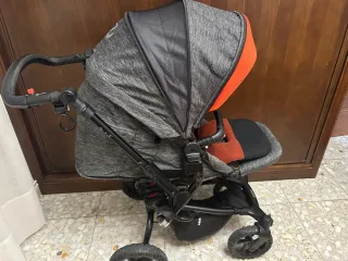 Carrito Jane Crosswalk 3 piezas gris y rojo.