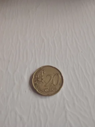 Moneda 20 céntimos Italia 2002