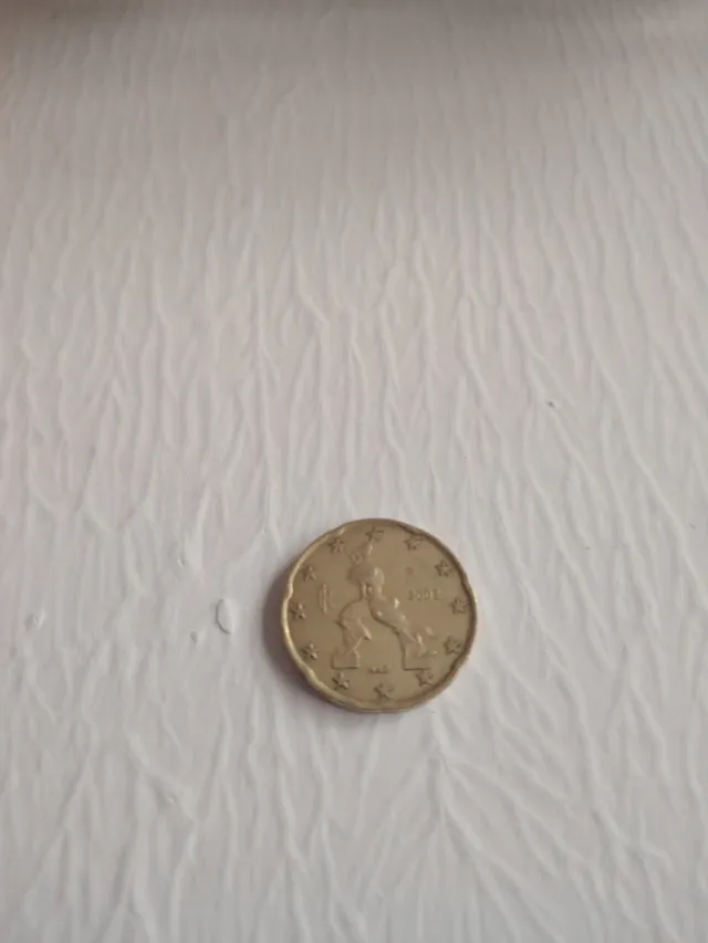 Moneda 20 céntimos Italia 2002