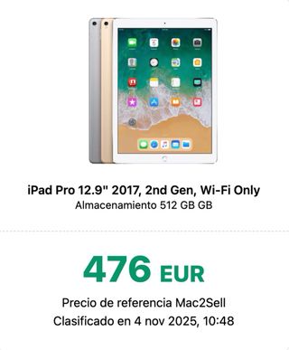 iPad Pro 12.9 2ª Gen 2018, 512Gb