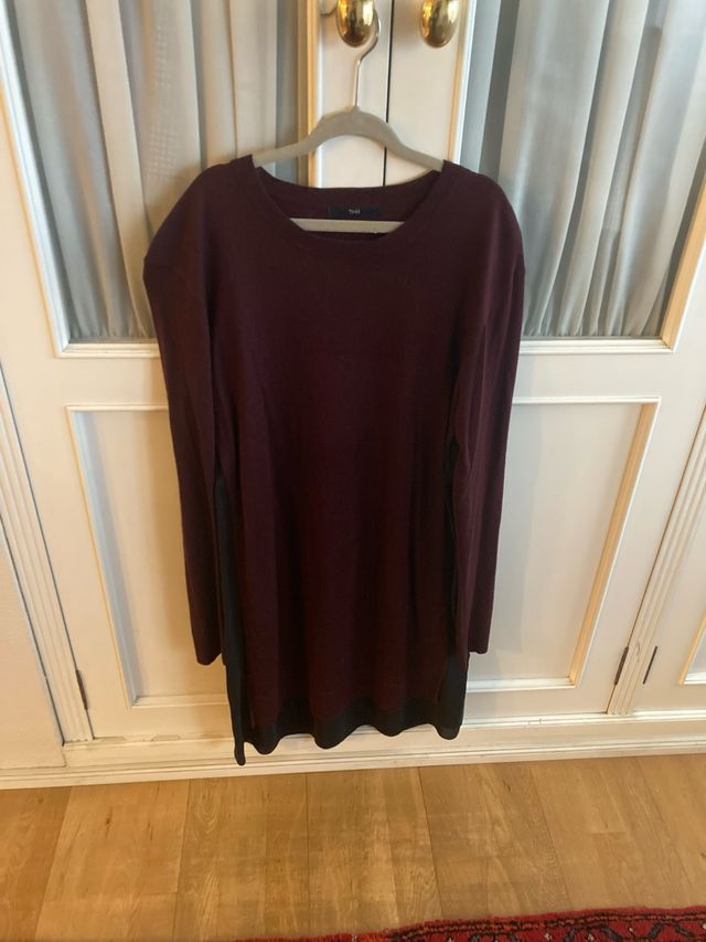 Vestido punto y seda TMX Talla S