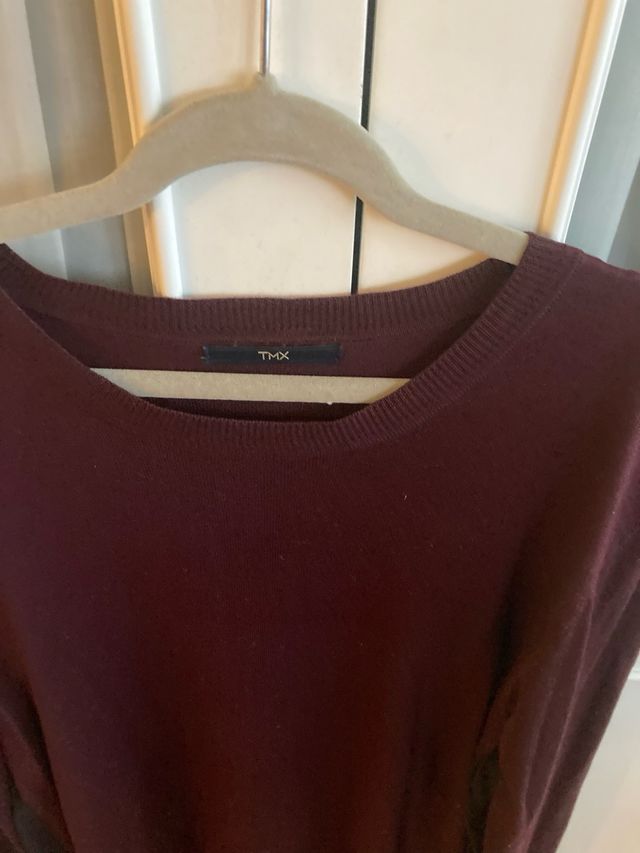 Vestido punto y seda TMX Talla S