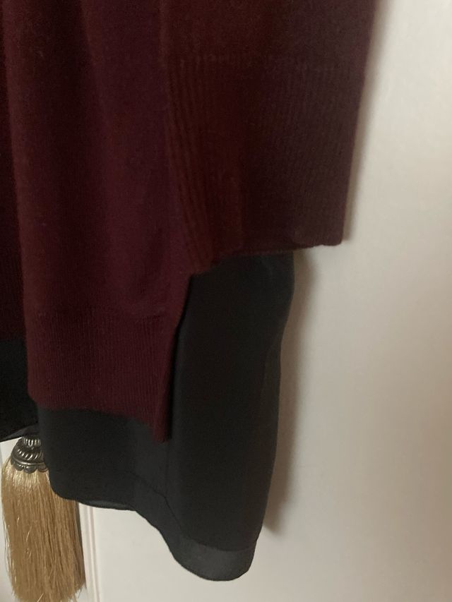 Vestido punto y seda TMX Talla S