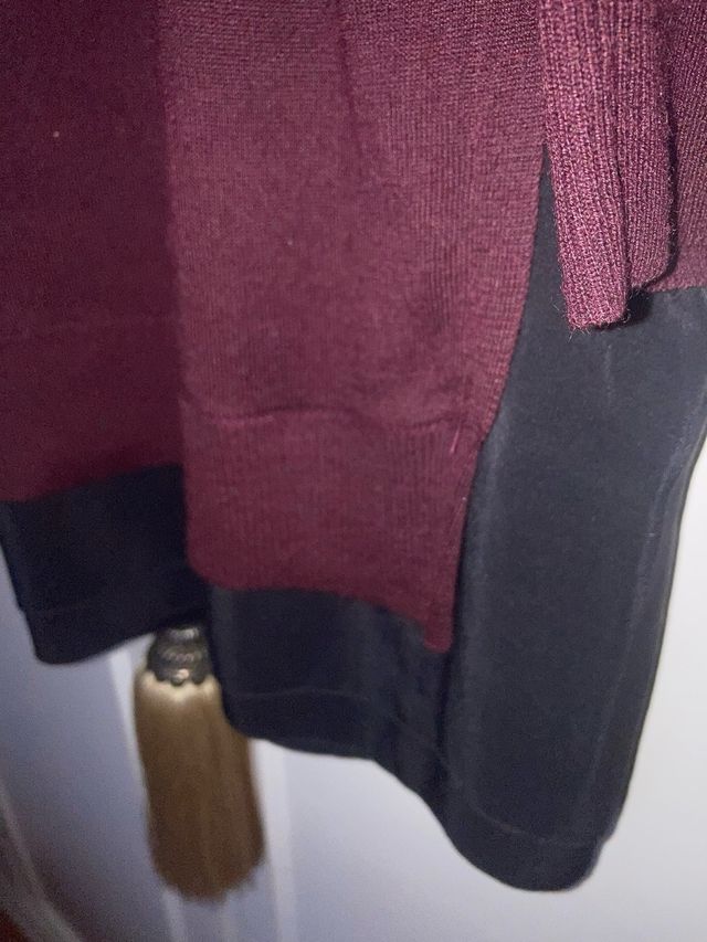 Vestido punto y seda TMX Talla S