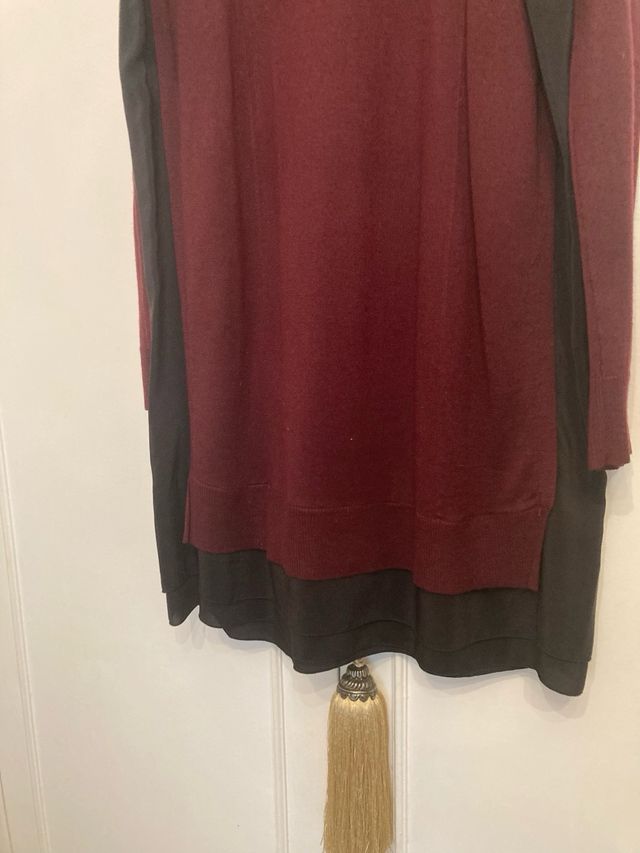 Vestido punto y seda TMX Talla S