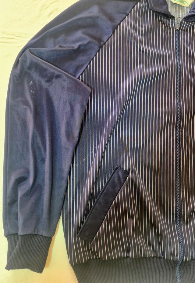 Chaqueta Puma Vintage Rayas Azul y Blanco