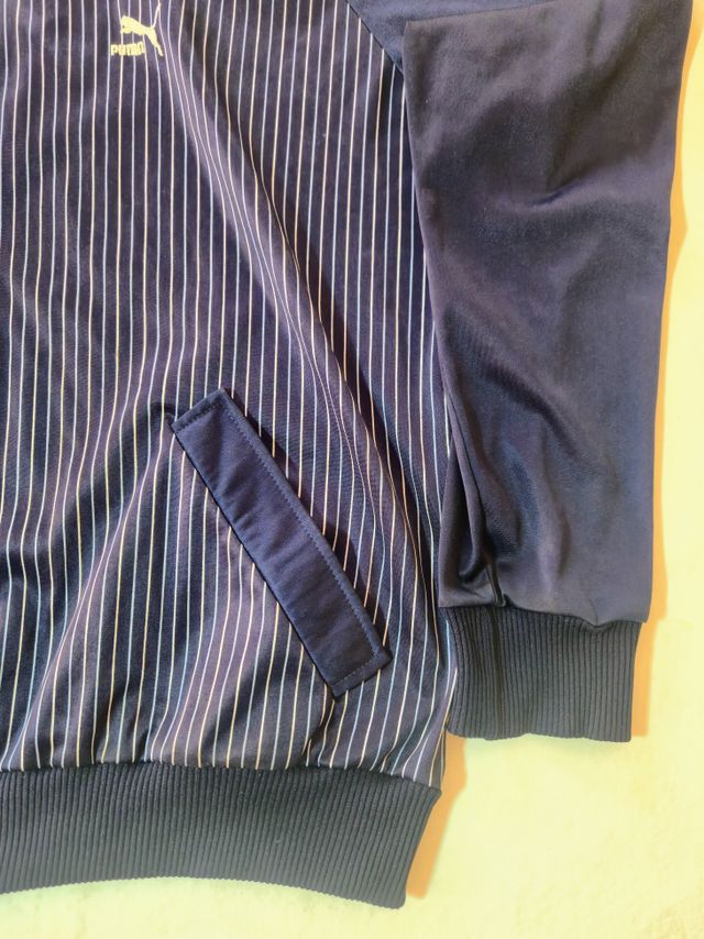 Chaqueta Puma Vintage Rayas Azul y Blanco