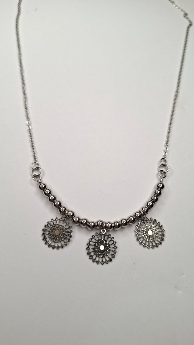 Collar acero inoxidable estilo mandalas