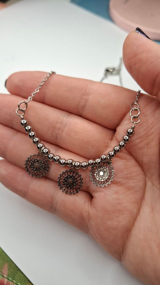 Collar acero inoxidable estilo mandalas