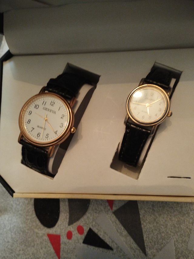 Par de Relojes Geneva Elegance Collection