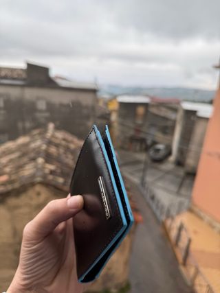 Portafoglio Piquadro nero e blu