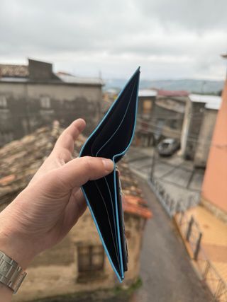 Portafoglio Piquadro nero e blu