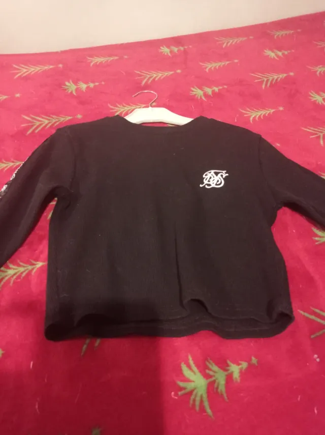 Camiseta SikSilk manga larga negra