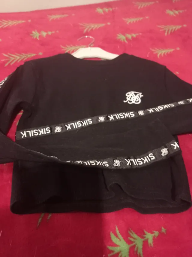 Camiseta SikSilk manga larga negra