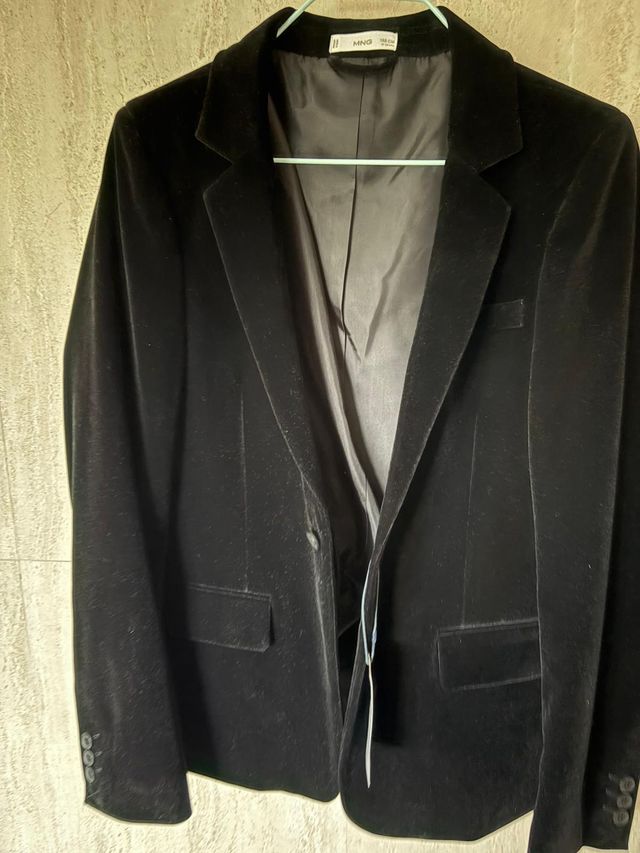 Americana terciopelo Mango niño T12