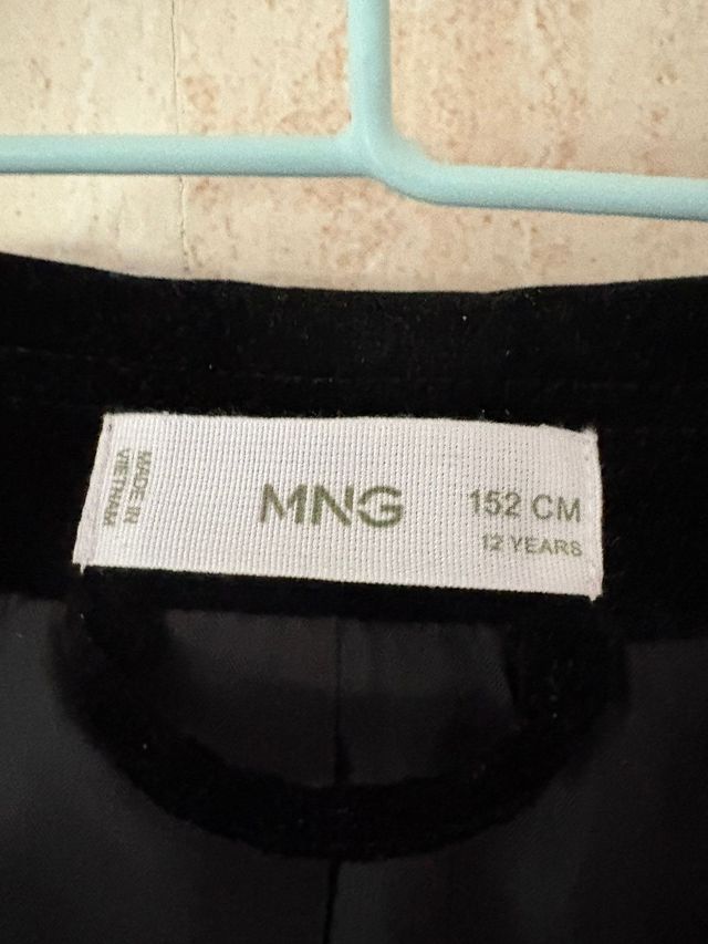 Americana terciopelo Mango niño T12