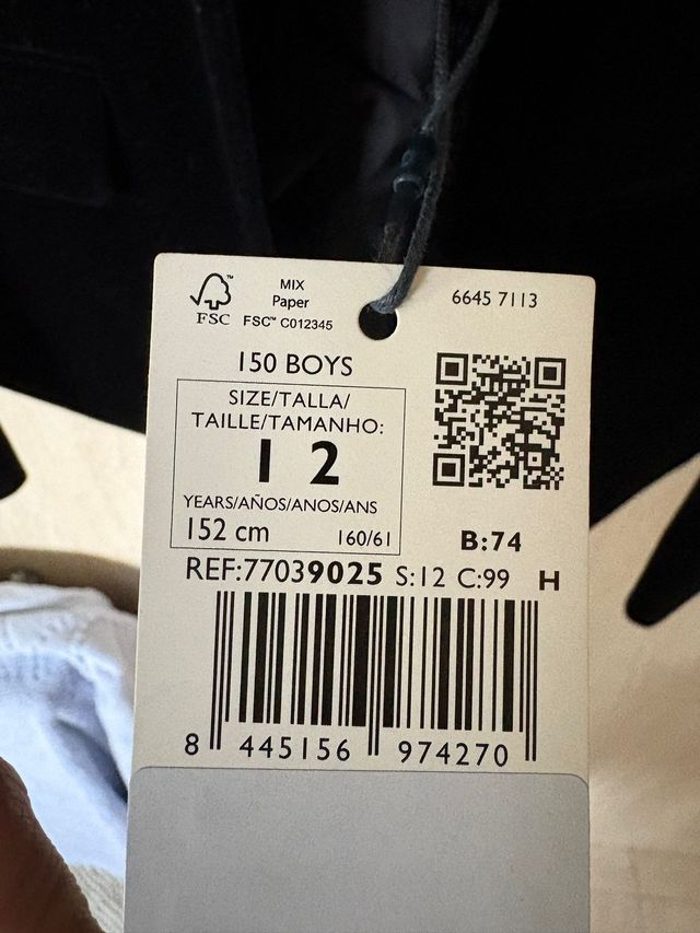 Americana terciopelo Mango niño T12