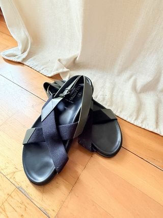 Sandalias Valentino Garavani Negro/Verde Oliva