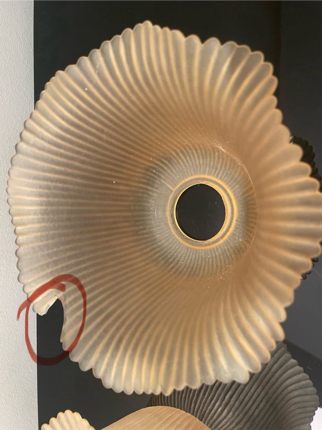 2 Tulipanes Lámpara Antiguas Vidrio