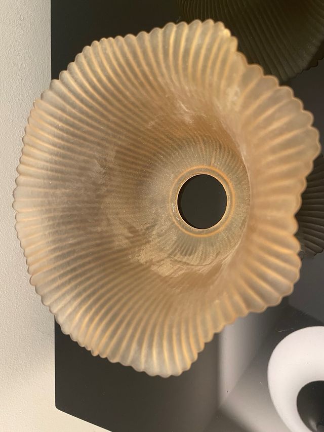 2 Tulipanes Lámpara Antiguas Vidrio