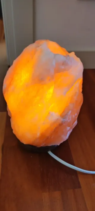 Lampada Sale Himalayano Arancione Rosa