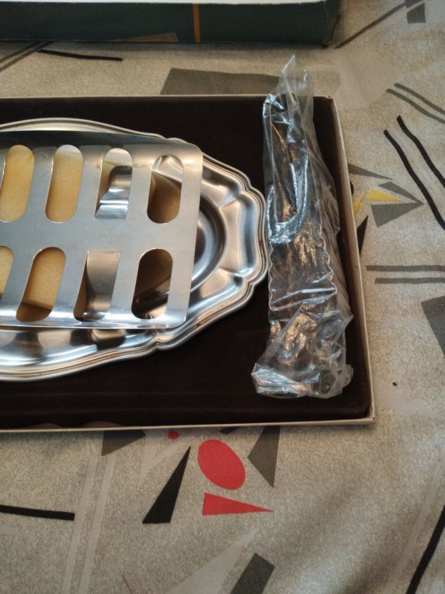 Fuente espárragos Guy Degrenne acero inoxidable