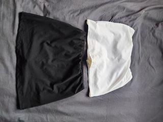 Falda negra y blanca con pantalón shein