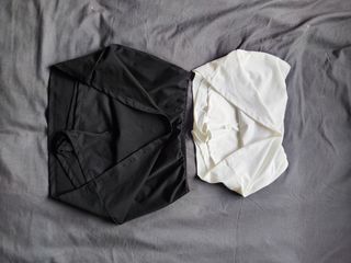 Falda negra y blanca con pantalón shein