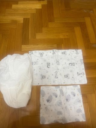 Funda cuna y protector mini cuna