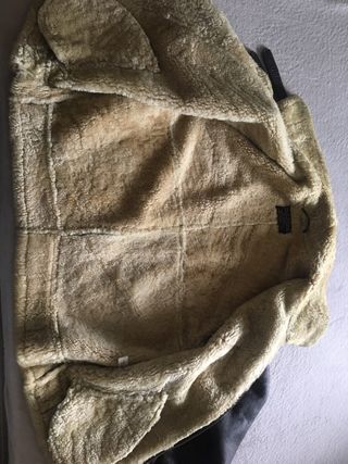 Cazadora Piel Forro Borrego Marrón