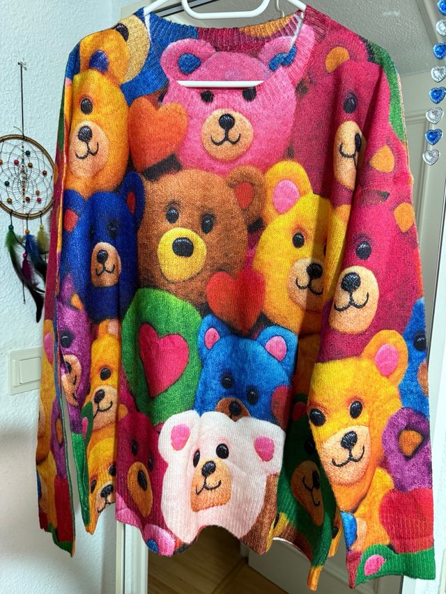 Jersey de ositos multicolor XXL