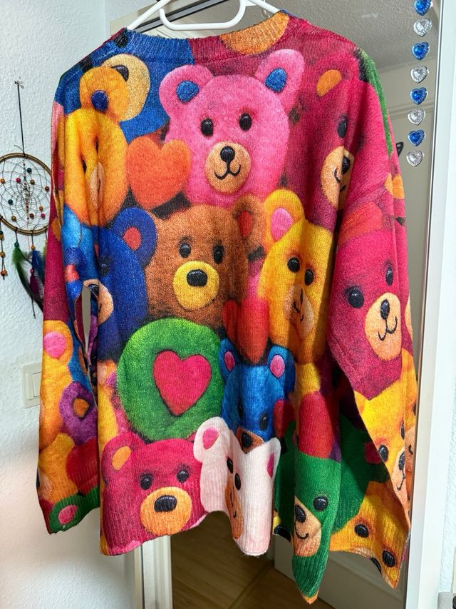 Jersey de ositos multicolor XXL