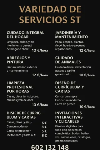 Variedad de servicios ST