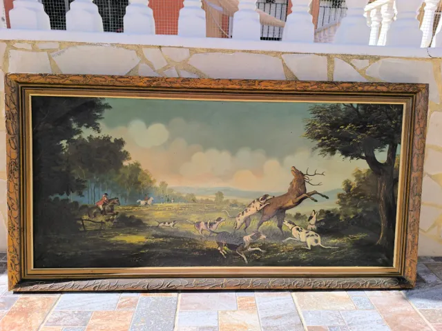 Cuadro de caza antiguo