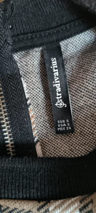 Vestido cuadros Stradivarius