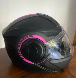 Casco Integral L52 Negro y Rosa