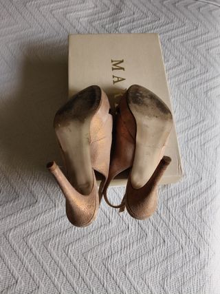 Zapatos y bolso color nude talla 35