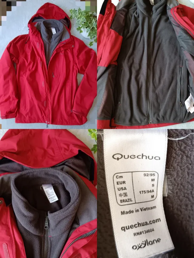 Chaqueta 2 en 1 Quechua Talla M Roja