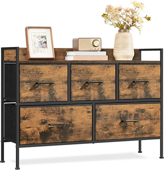 Cassettiera per Camera da Letto, 5 Cassetti in Tes