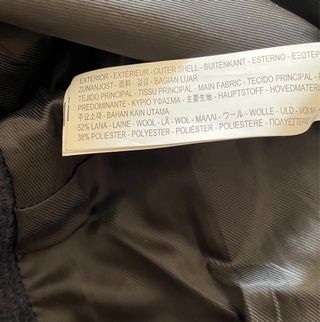 Trenca Lana Zara Azul Marino