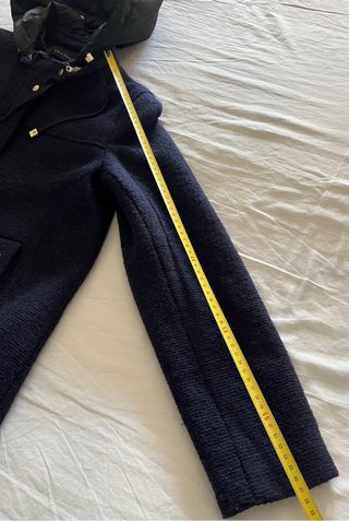 Trenca Lana Zara Azul Marino