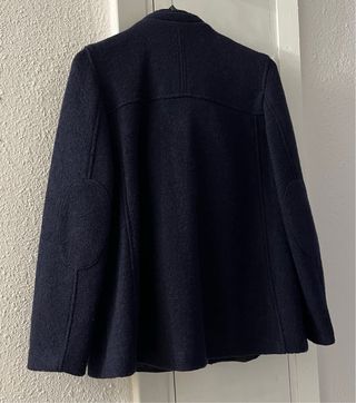 Trenca Lana Zara Azul Marino