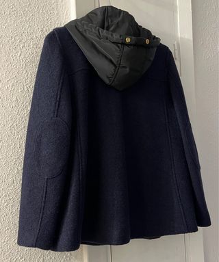 Trenca Lana Zara Azul Marino