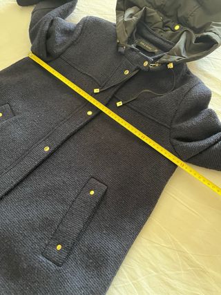 Trenca Lana Zara Azul Marino