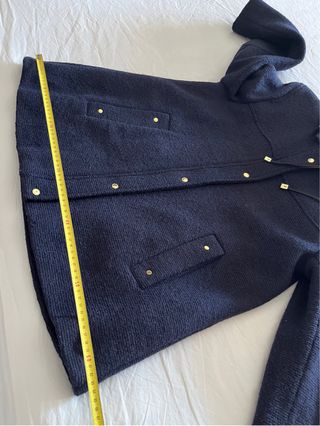 Trenca Lana Zara Azul Marino